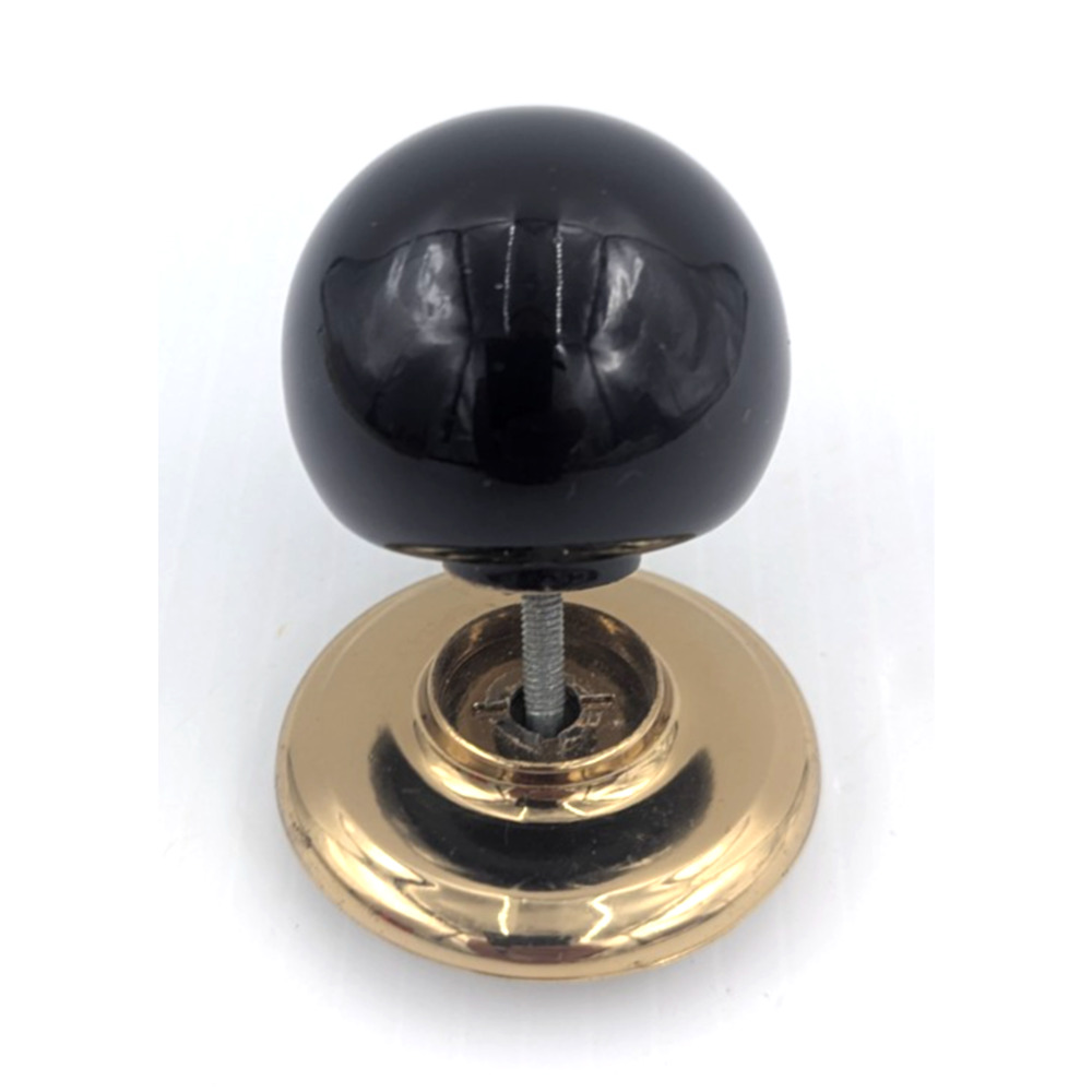Vintage Porcelain Large Pull Knob Dark Brown Blackish Gainsborough Australia